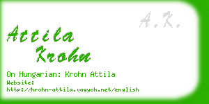 attila krohn business card